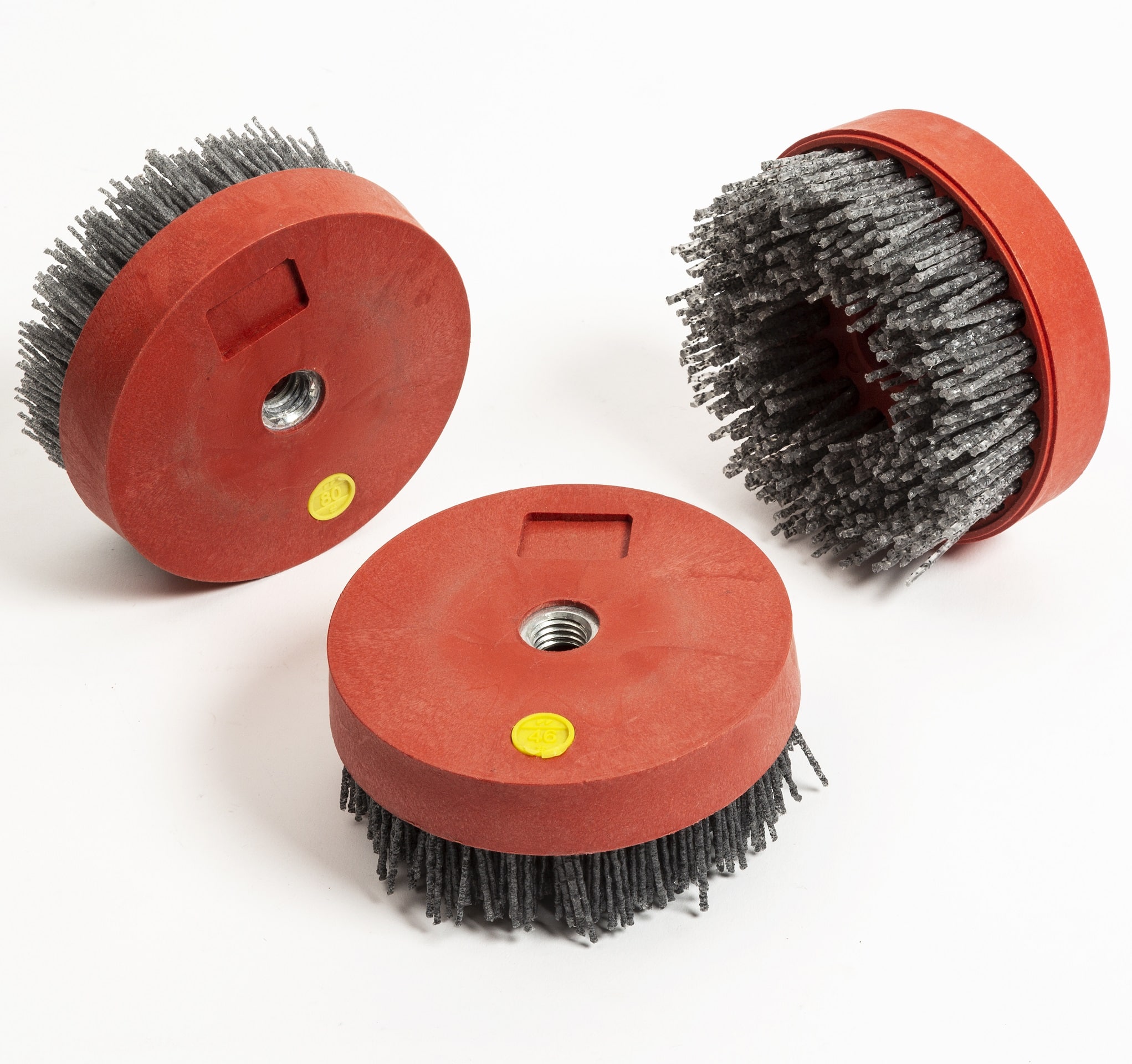 4" Antiquing Silicon Carbide Brushes 4 Piece Granite Marble stone textured look 