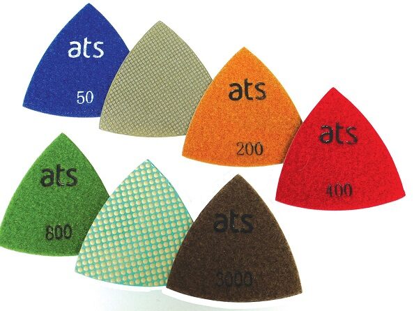 triangle polishing pads