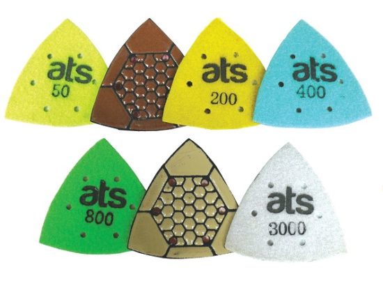 triangle polishing pads