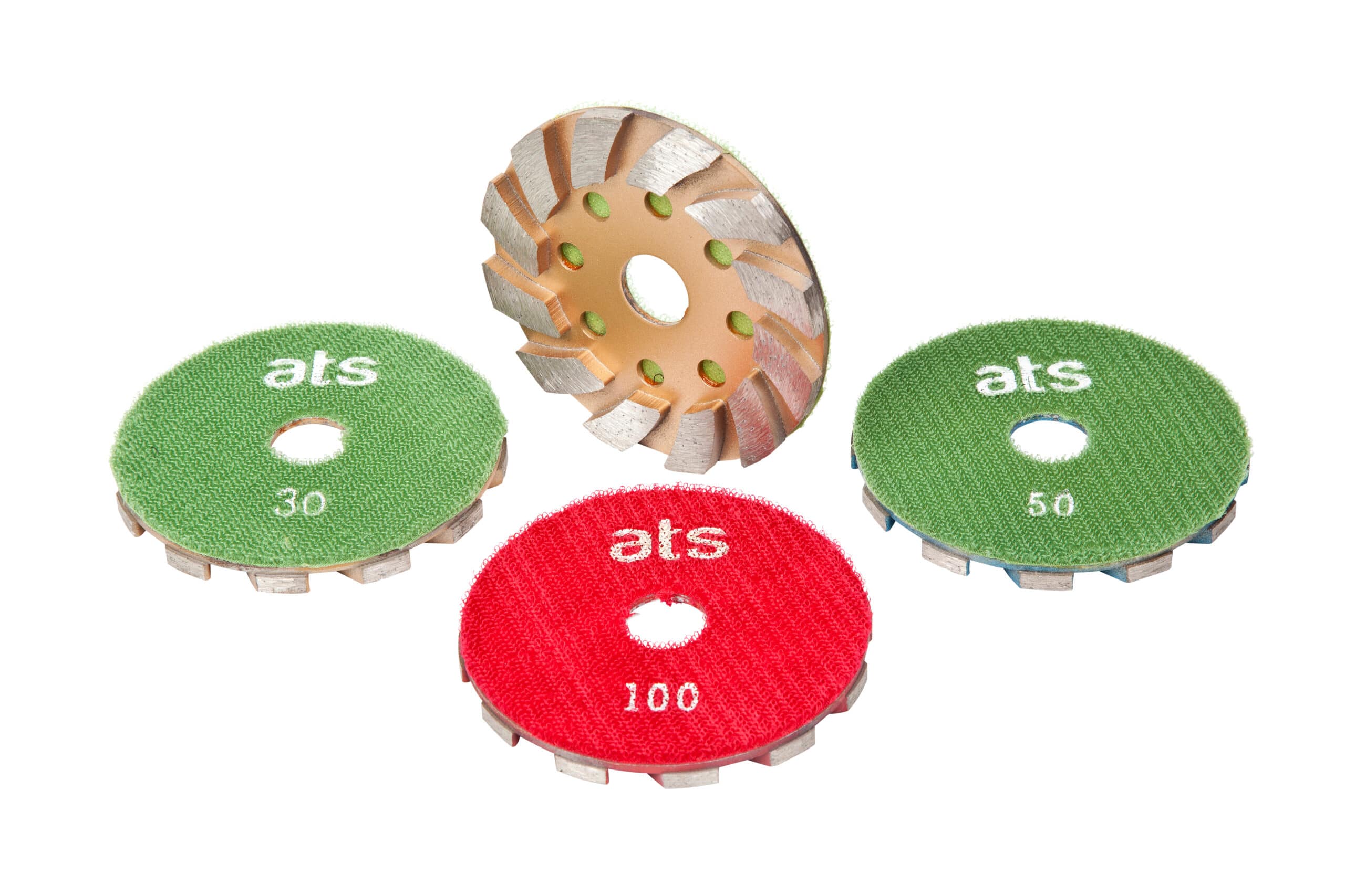 ATS Diamond Tools 100mm Diamond Grinding Disc Velcro Backed