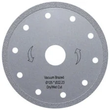 Vacuum Brazed Diamond Continuous Rim Marble Blade