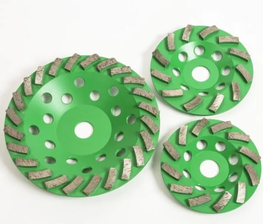 ATS Diamond Tools Single Row Turbo Diamond Grinding Cup Wheel for stone and concrete surfaces