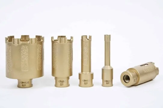 Sintered diamond dry drill holesaw with M14 fitting and 50mm depth of cut